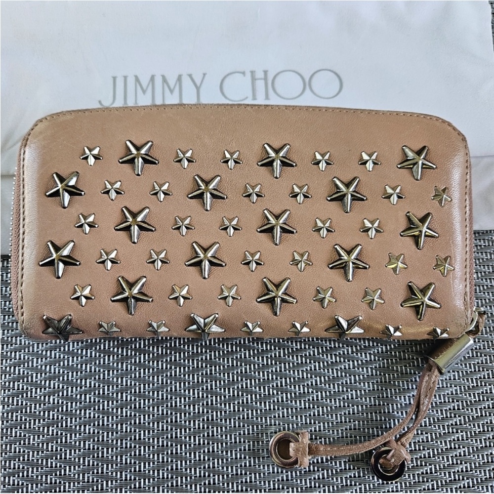 Jimmy Choo Filipa Leather Star-Studded Women's Wallet